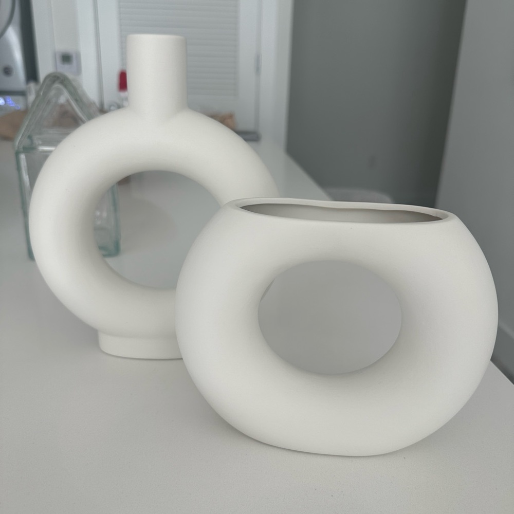 Decorative white vase